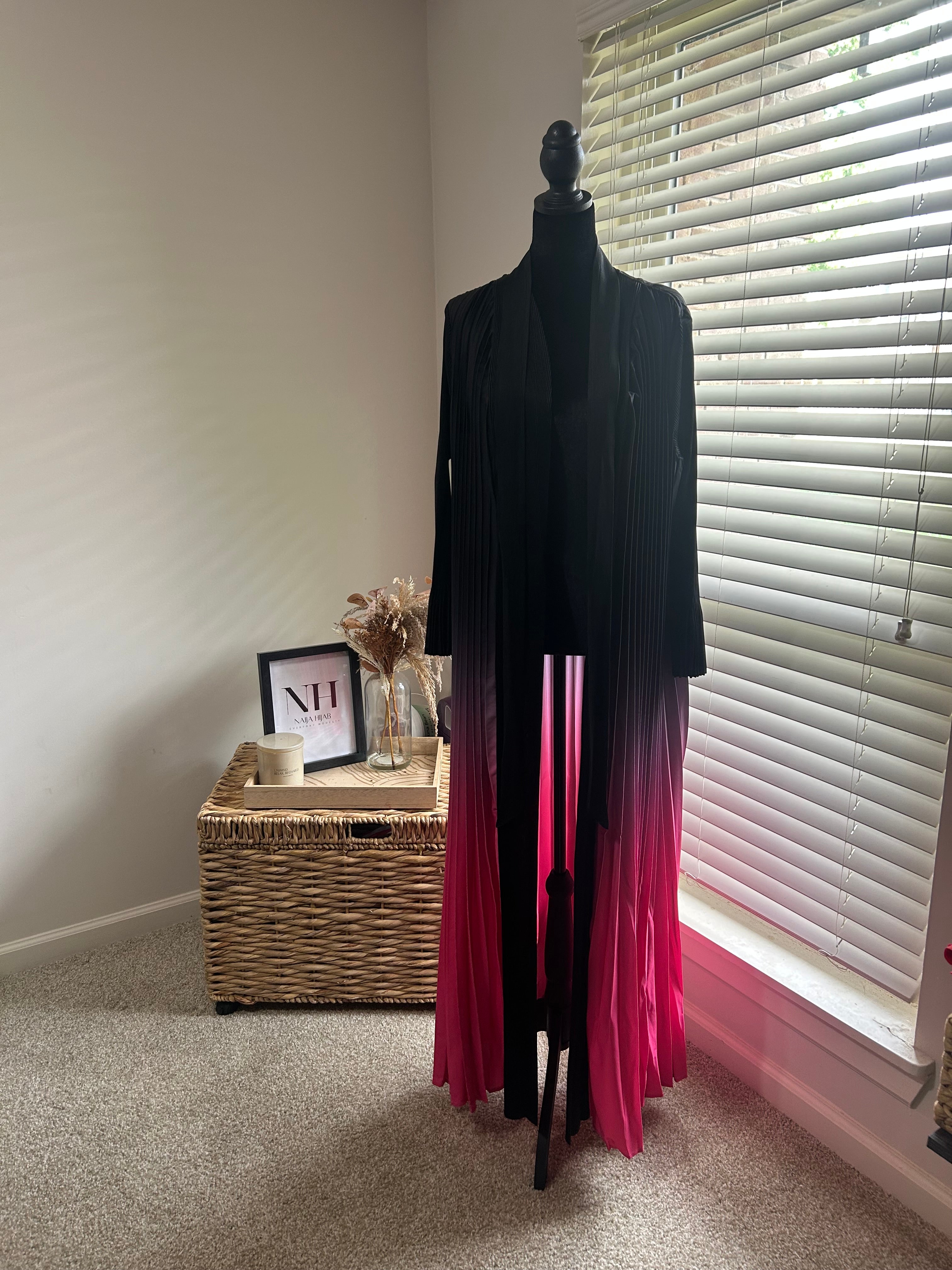 Ombré Pleats- Fuschia