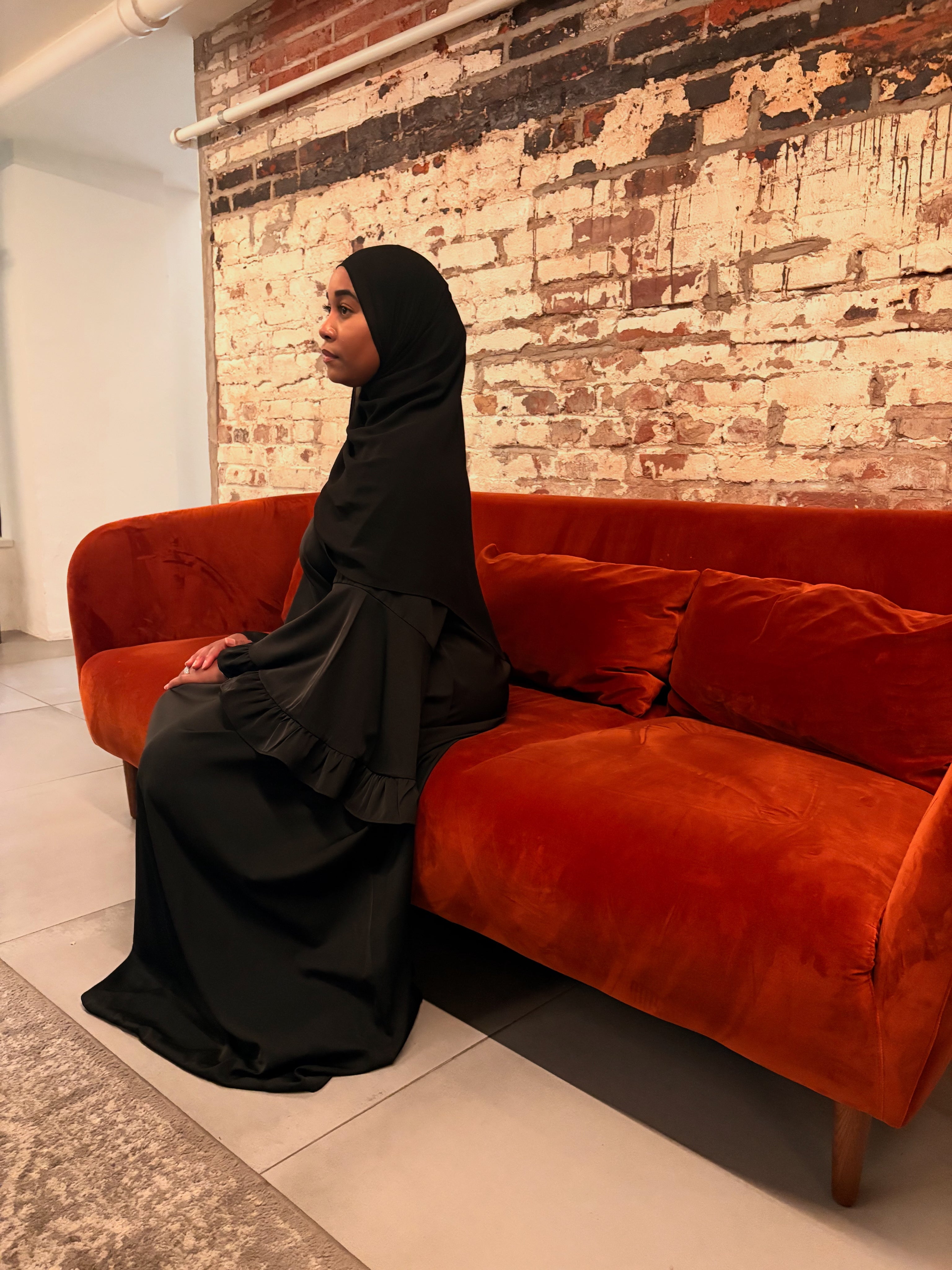 Hasna- Black Ruffles
